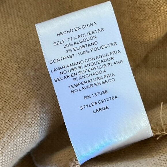 Paper Crane Woman's Tan Farm-House Sherpa Collar Outdoor Jacket Sz Lr - Picture 9 of 9